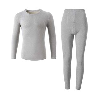 100%桑蚕丝保暖内衣男士冬季加绒加厚自发热打底衫上衣保暖衣秋衣