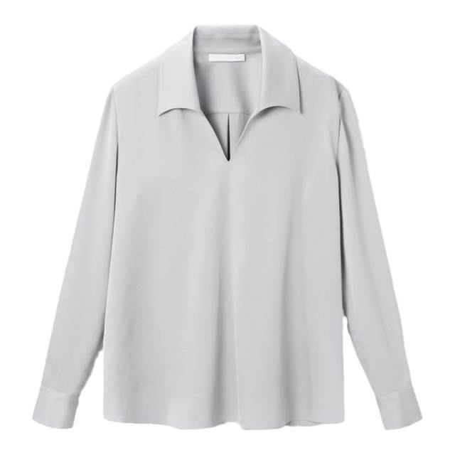 OVV spring and summer satin acetate long-sleeved shirt