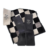 Socks with shark pants for women autumn and winter pure cotton mid-calf socks gray outer wear internet celebrity style sports deodorant stockings