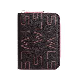 Card holder, women's pattern, compact, ultra-thin ID slot, bank credit card holder, anti-degaussing change, driving card slot, mini