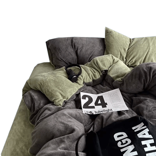 秋冬季牛奶绒四件套2025新款双面加绒珊瑚绒床单被套床上三件套厚