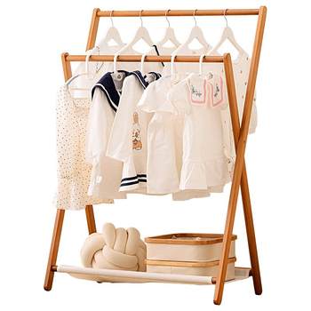 Trojan people folding coat rack children's clothes rack floor