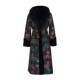 Ma Tiannu contrasting color printed fur collar sable coat