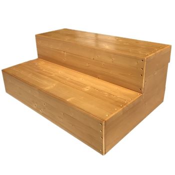 Household ladder solid wood three-step ladder stool two-step ladder