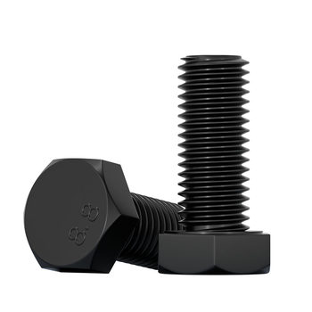 Black 8.8 grade external hexagonal screws
