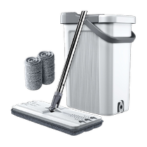 Mayflower mop large scraper bucket hand washable flat mop wet and dry mop household 2 piece cloth