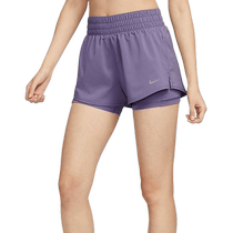 Nike NIKE DRI-FIT ONE Summit Womens speed dry средней талии two-in-one romen shorts DX60