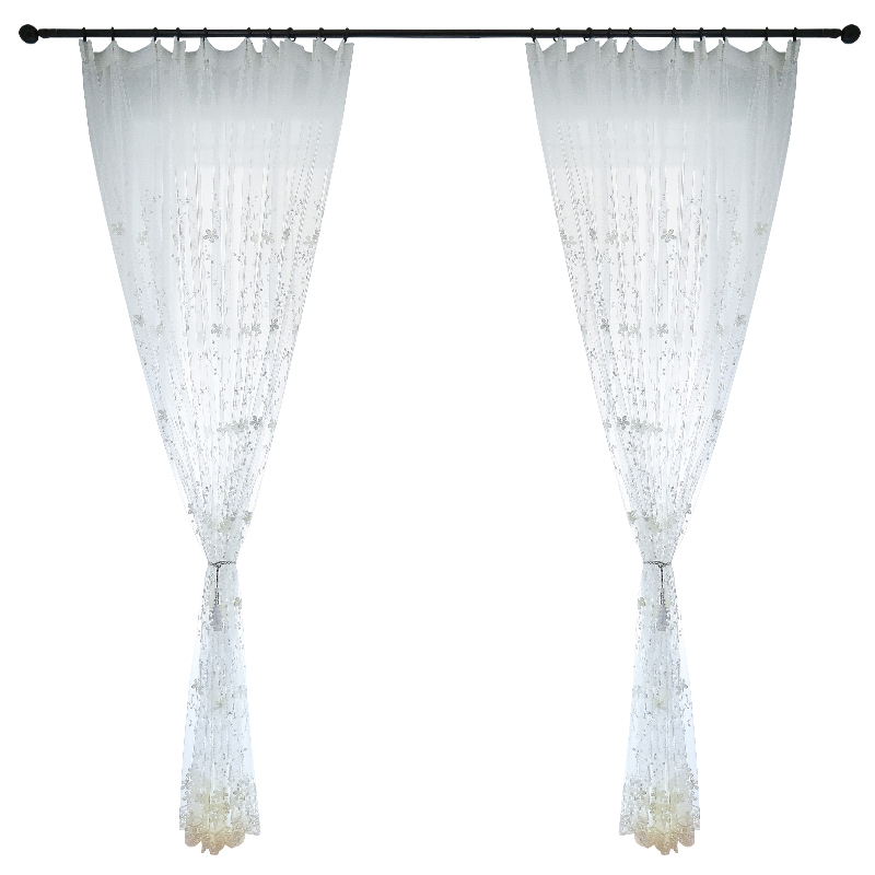 Mesh gauze curtains white gauze curtains bay window balcony