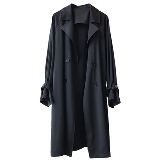 Hepburn style draped plus size thin coat for little people