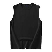 Pull back outdoor vest mens summer pure cotton sports fitness basketball vest mens wide shoulder sleeveless t-shirt mens trendy
