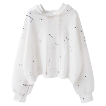 Tide card Lianhood Girl Short spring autumn season thin section Korean version Fashion 100 Lapped Printed Loose and Thin Jacket Jacket