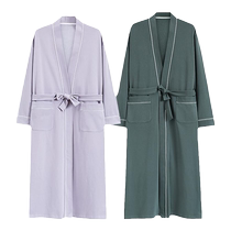 Catman nightgown bathrobe for men and women spring and autumn pure cotton bathrobe 2024 new couple sexy pure lust style home service dressing gown