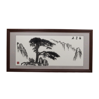 芜湖铁画 手工艺 实木边框1米2黄山迎客松合肥实体店 「铁易知」