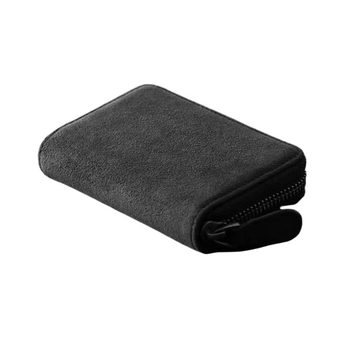 Men's overturned fur card bag men's anti-demagnetization good coin wallet storage bag card holder id bag