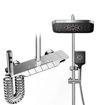 Changhong shower head set all-copper home bathroom bathroom shower digital display constant temperature booster nozzle 1287