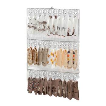 Sock drying artifact multi-clip stainless steel clothes rack