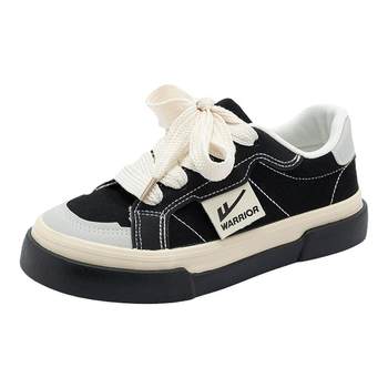 Warrior/Puili canvas shoes women's summer new sneakers women's ins trendy niche versatile little black shoes Women's shoes