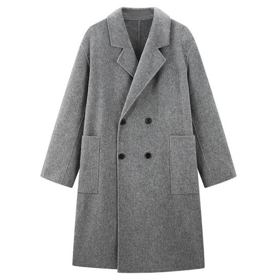 太平鸟男装 休闲大衣宽松时尚经典甄选羊毛混纺大衣男
