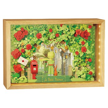 Jiumu Miscellaneous Goods Club and Little Prince Collaboration Building Blocks Abyss Mirror Photo Frame Ornament Assembly Toy Birthday Gift