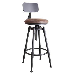 Iron structure swivel lift bar chair with customizable height