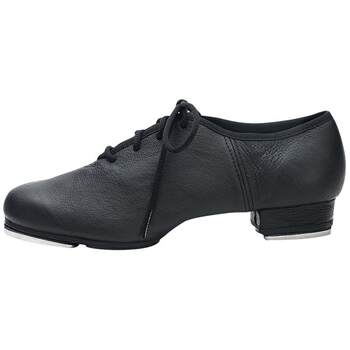 Sansha French Sansha Burnt Leather Tap Dance Shoes with Two-Piece Sole, Black Lace-Up Adult Tap Shoes for Women