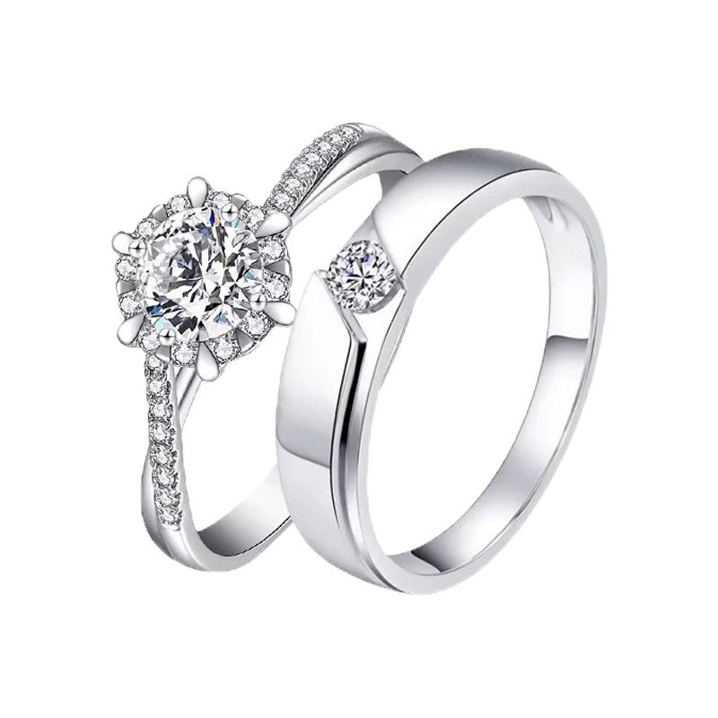 Moissanite diamond ring for couple