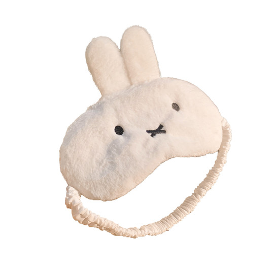 甜美可爱米菲兔毛绒眼罩女全遮光睡觉睡眠专用学生疲劳寝室开学季