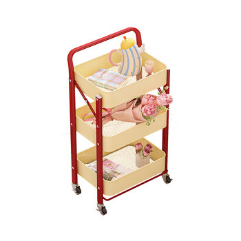 Dopamine household trolley storage rack kitchen bathroom floor-to-ceiling bedroom mobile toys snack storage bookcase