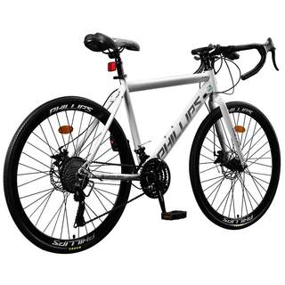 菲利普公路车自行车轻便超轻成人青少年变速平把男式赛车代步单车