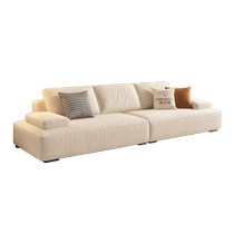 Pashaman fabric sofa Nordic simple small apartment living room straight row cream style internet celebrity designer module sofa