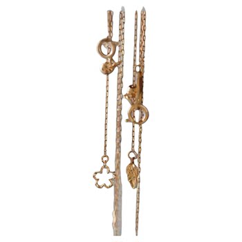 18k gold cherry blossom necklace, versatile and adjustable