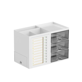 Self-disciplined check-in pen holder multi-function storage box elementary school student desk daily study plan student study time management check-in caller desktop creative multi-function pen bucket office storage rack