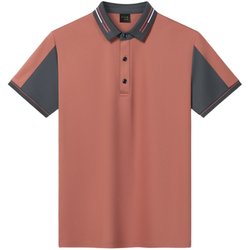 Summer men's mercerized cotton short-sleeved T-shirt trendy POLO shirt pure cotton ice silk half-sleeved high-end lapel 2024 ເຄື່ອງນຸ່ງຜູ້ຊາຍ