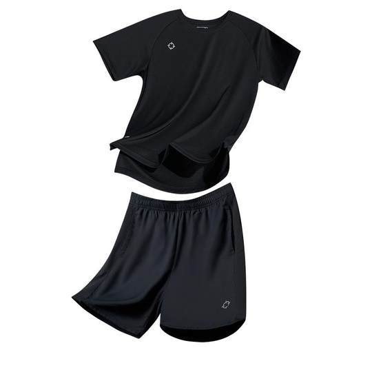 Быстросохнущий костюм из ледяного шелка с короткими рукавами для мужчин летом