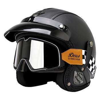 3c certified motorcycle retro helmet four seasons 3/4 helmet