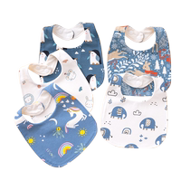 Bavoir en coton pur pour nouveau-né serviette de salive imperméable petit bavoir pour bébé garçon et fille printemps et été