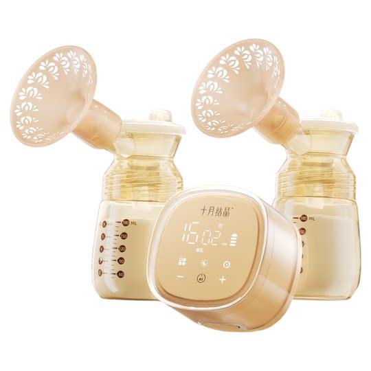 老爸抽检丨十月结晶P3双边电动吸奶器全自动免手扶静音挤奶器礼盒