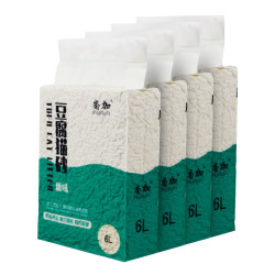 Tofu cat litter 6L deodorized dust-free non-stick bottom 2mm ລົດຊາດຊາຂຽວ activated carbon non-10kg 20kg cat supplies