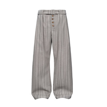 Catsstac dzi beads dark stripe draped wide-leg trousers 2026 spring, skin-friendly, breathable, anti-wrinkle and smooth