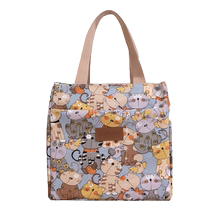 Office Clothes Lunch Box Bag Canvas Hand Bag Thickened Aluminum Foil Insulation Bag Large Capacity Lunch With Dinner Lunch Bag