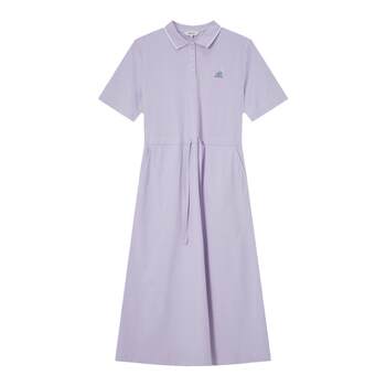 Beanpole binbo women's polo collar waist simple, sweet casual resort style elegant temperament dress