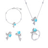 CIGALONG Neon Ribbon Turquoise Necklace