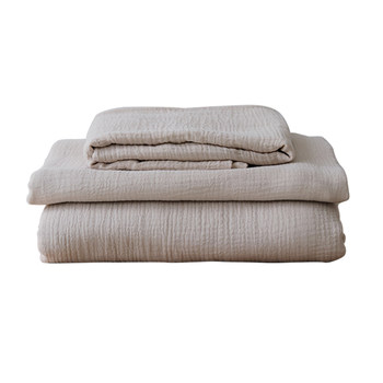 Organic rice paper white cotton plain jacquard four-piece set