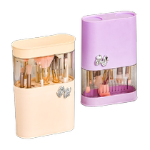 Tinghao desktop makeup brush lipstick box eye shadow paint storage bucket cosmetics dust-proof dressing table storage rack