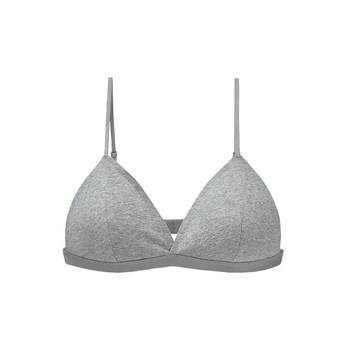 French pure cotton triangular cup thin sling beautiful back underwear women's bra with breast pads without rims bottoming bandeau bra ບາງສ່ວນ