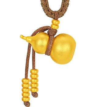 Chao hongji heirloom gourd pure gold necklace ancient gold pendant fulu pendant new chinese style abacus beads pricing