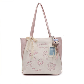 Amy rabbit women's bag 2025 new simple large capacity commuting texture versatile shoulder bag fashionable trendy backpack