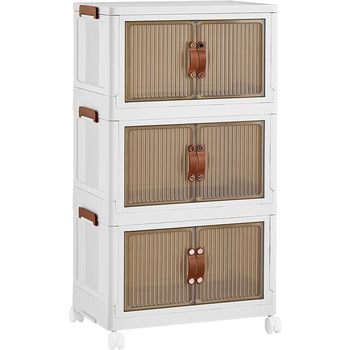 Folding type, front double doors, stable superposition