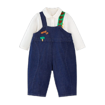 Mini Balabala boys and girls long-sleeved suit baby spring fashion baby children long-sleeved T-shirt overalls