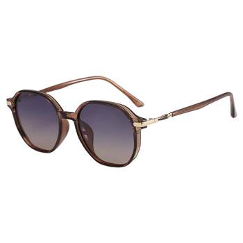 Special for women's high-end small face with brown polarized sunglasses